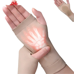 Gel Pad Fingerless Wrist Compression Gloves - Comfy Arms