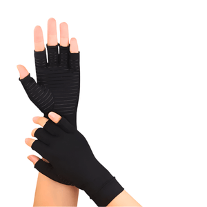 Flexible Fingerless Copper Gloves for Arthritis