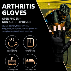 Flexible Fingerless Copper Gloves for Arthritis