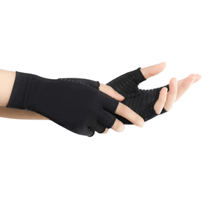 Flexible Fingerless Copper Gloves for Arthritis