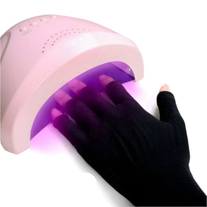 Innovative Fingerless UV Nail Art Gloves for Gel Manicures