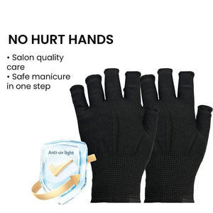 Innovative Fingerless UV Nail Art Gloves for Gel Manicures