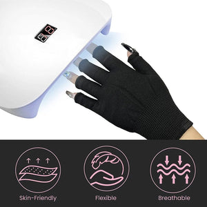 Innovative Fingerless UV Nail Art Gloves for Gel Manicures