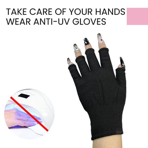 Innovative Fingerless UV Nail Art Gloves for Gel Manicures